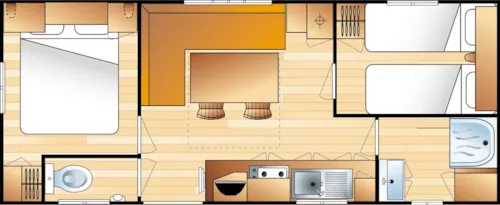 Mietunterkunft - Mobilheim Platz 91 - image n°6 - Camping Bellevue