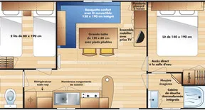 Location - Mobil-Home Emplacement 86 - image n°7 - Camping Bellevue