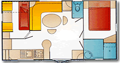 Mietunterkunft - Mobilheim 2 Schlafzimmer - Château du Gandspette