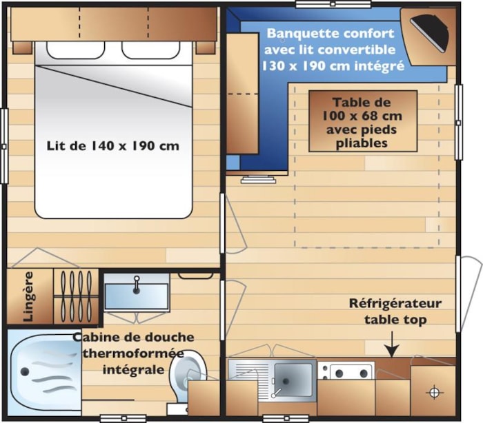 Cottage Astria 1 Chambre (Gamme Standard)