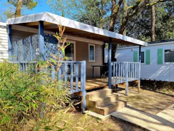 Mietunterkunft - Mobilheim Confort 22-28M² - 2 Schlafzimmer - Überdachte Terrasse + Tv - Flower Camping Les Loges