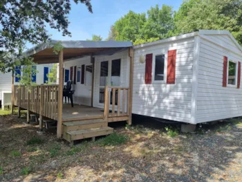 Mietunterkunft - Mobilheim Standard 24-34M² - 3 Schlafzimmer - Überdachte Terrasse + Tv - Flower Camping Les Loges