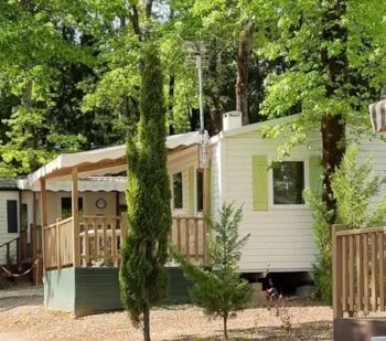 Mietunterkunft - Mobilheim Standard 18 - 24M² - 1 Schlafzimmer - Überdachte Terrasse + Tv - Flower Camping Les Loges