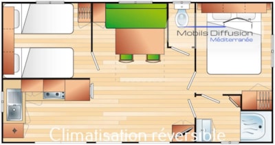 Mobile-home 2 bedrooms Marguerite/Tournesol/Jacinthe 30 m²