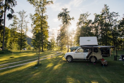 Standard pitch for a van / roof top tent / small camper  (max length 6m) with mountain view