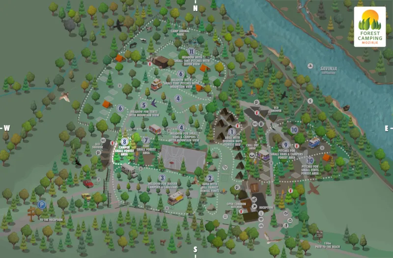 Moyen Emplacement Pour Camping-Car Dans Une Petite Forêt (Longueur Maximale 6M)