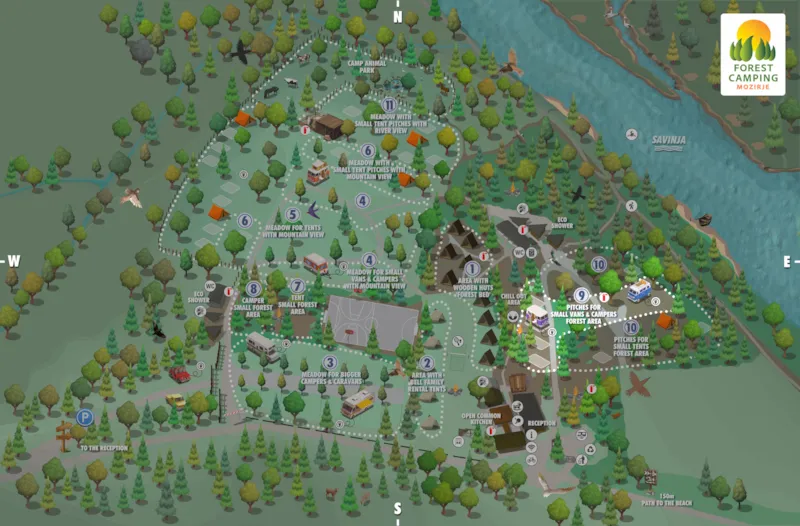 Moyen Emplacement Forestier Pour Petit Van (Longueur Maximale 6M)