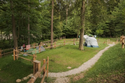 Medium pitch for a tent - River side