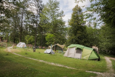 Medium pitch for a tent - River side
