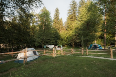 Medium pitch for a tent - River side