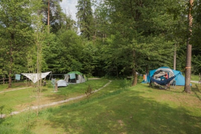 Medium pitch for a tent - River side