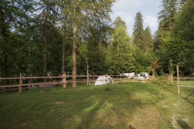 Medium pitch for a tent - River side