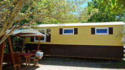 Accommodation - Roulotte. Eco - Camping Tikayan Rives du Lac de Sainte Croix