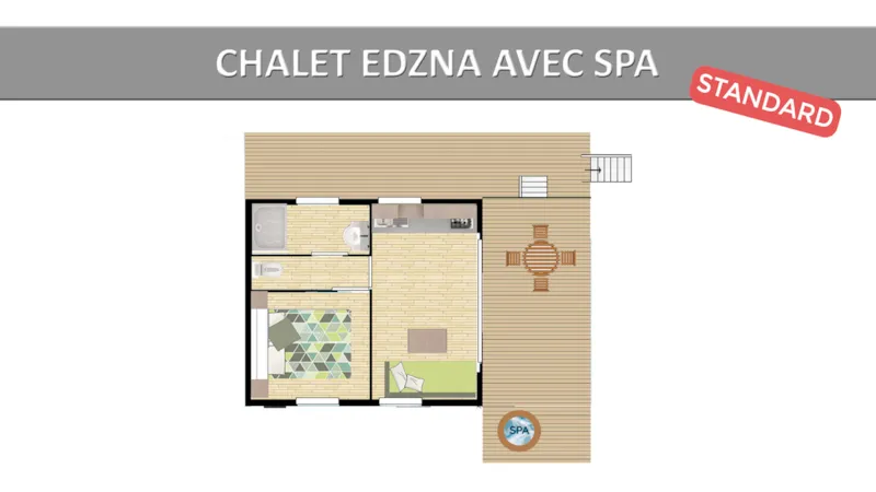 Chalet Edzna. Standard Avec Spa.