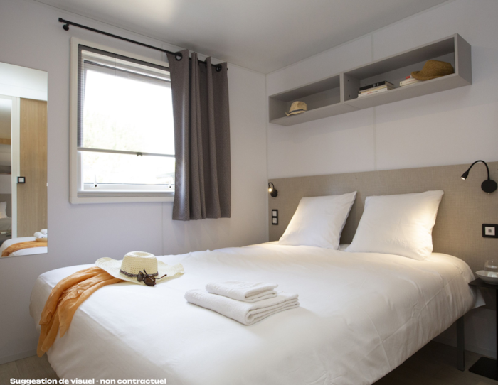 Mobil-Home Premium 30 M² - 2 Chambres (Draps + Serviettes Inclus) - Terrasse Semi Couverte -