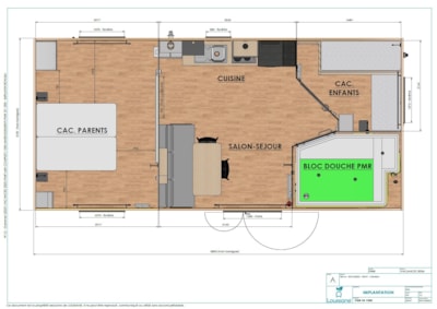 Premium Mobile Home PRM 30 m² - 2 bedrooms - semi-covered terrace - TV + A/C + sheets + towels — 5
