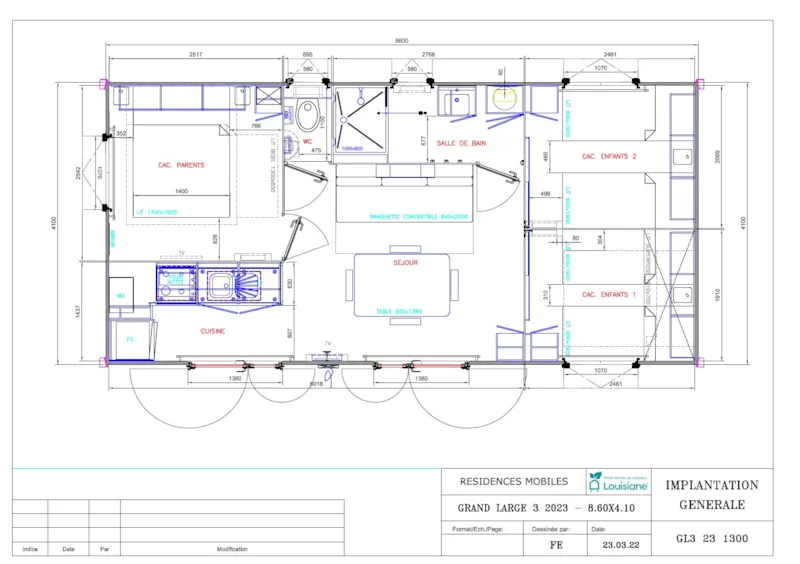 Mobil-Home Premium 34 M² - 3 Chambres - Terrasse Semi Couverte - Tv + Clim + Draps + Serviettes