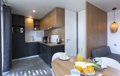 Premium Mobile Home 30m² (2 bedrooms) + terrace + TV + sheets and towels