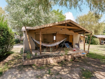 NEW // Ecolodge Cotton Tent Comfort 35m² (2 bedrooms – up to 5 people) with 11m² covered terrace + T