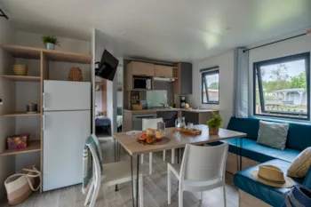 Mietunterkunft - Mobilheim Presta + 40M²   - 4 Zimmers - Camping la Mer Blanche