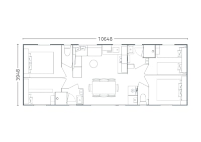 Mobilehome PRESTA + 40m² - 4 bedrooms 2 Bathrooms TV