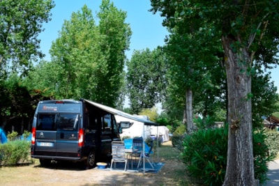 Pitch + car + tent or caravan + electricity