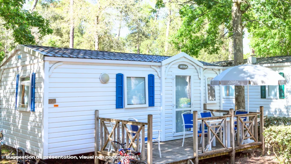 Mietunterkunft - Mobilheim Standard 22M²- 2 Schlafzimmer - Kleines Terrass + Tv - Flower Camping Les Dunes