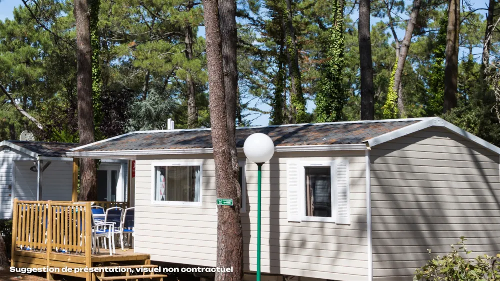 Mietunterkunft - Mobilheim Confort 28M²- 3 Schlafzimmer - Kleines Terrasse + Tv - Flower Camping Les Dunes