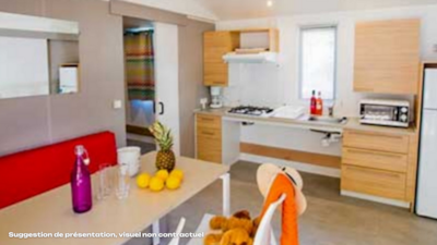Mobil-home Confort 28m² 2 bedrooms + large terrace PRM (suitable for people with reduced mobility)