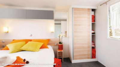 Mobil-home Confort 28m² 2 bedrooms + large terrace PRM (suitable for people with reduced mobility)