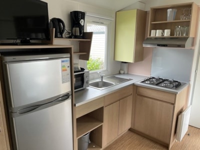 Mobile-home Confort 28m² - 3 bedrooms - Small terrace + TV