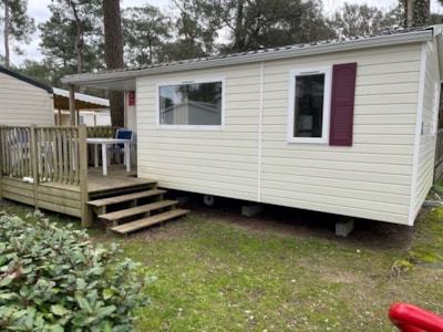 Mobile-home Confort 28m² - 3 bedrooms - Small terrace + TV