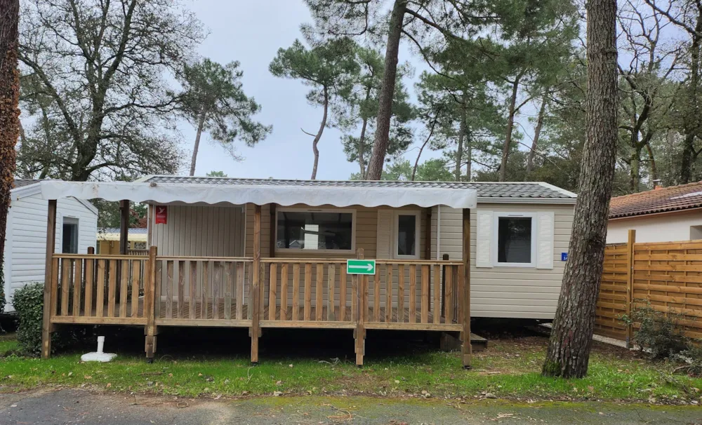 Location - Mobil Home Confort 28M² - 3 Chambres - Grande Terrasse + Tv - Flower Camping Les Dunes