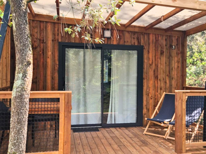 Chalet Bois Premium 16M² - 1 Chambre + Terrasse Couverte 8M² + Tv + Draps Et Serviettes Inclus