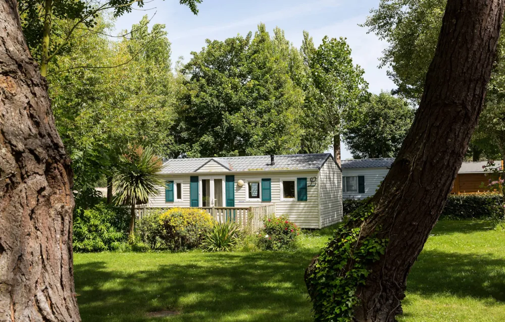 Location - Mobil Home Confort 27M² (2 Chambres) + Terrasse + Tv - Flower Camping Port de la Chaîne