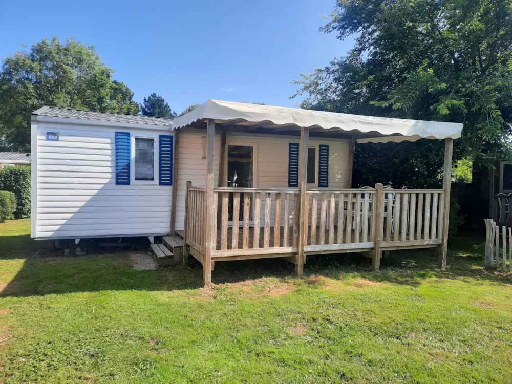 Mietunterkunft - Mobile Home Komfort 28M² - 2 Zimmer - Überdachte Terrasse - Tv - Geschirrspüler - Flower Camping Le Kerarno