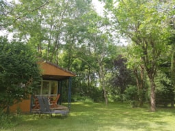 Location - Chalet Confort Avec Terrasse - Camping Ecoresponsable Le Rêve