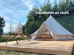 Location - Tente Toute Equipee Pergola & Terrasse - Camping Ecoresponsable Le Rêve