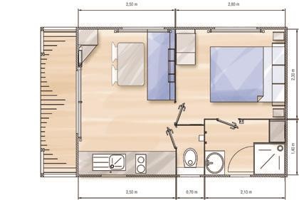 Mobil-Home - Confort - 1 Chambre - Tv - Terrasse Semi-Couverte