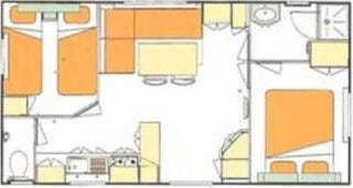 Mobile-Home - COMFORT - 2 Bedrooms - TV - without terrace (Wednesday/Wednesday)