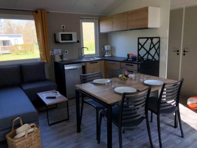 Mobile-home - PREMIUM - Baby FAMILY - 2 Bedrooms - TV - with terrace, games room, dishwasher