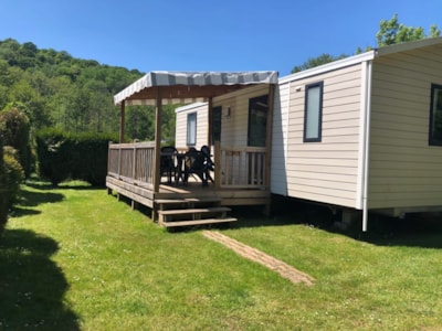 Mobile-Home - PRIVILEGE - 3 Bedrooms - TV - with semi-covered terrace