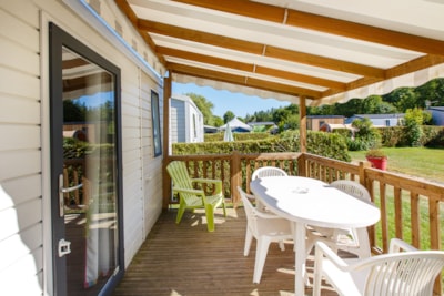 Mobil-Home - COMFORT - 2 Bedrooms - TV - with semi-covered terrace
