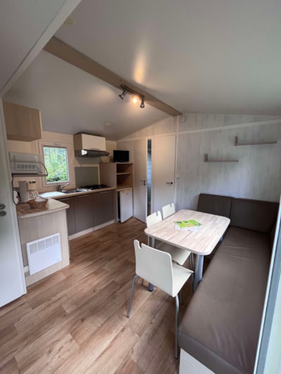 Mobile-Home - COMFORT - 2 Bedrooms - TV - with semi-covered terrace (wednesday)