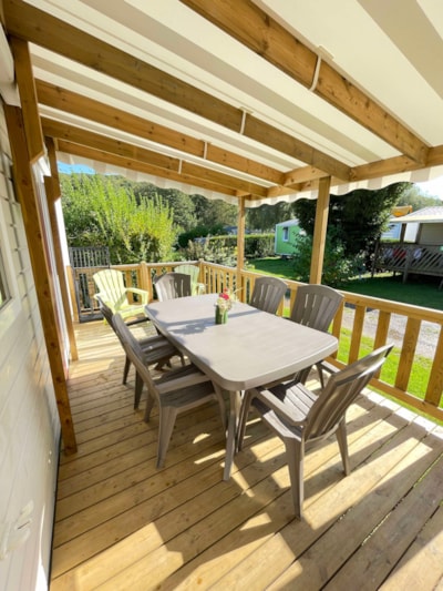 Mobile-Home - COMFORT - 3 Bedrooms - TV - with semi-covered terrace
