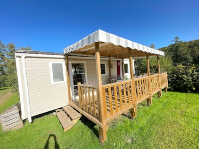 Mobile-Home - COMFORT - 3 Bedrooms - TV - with semi-covered terrace