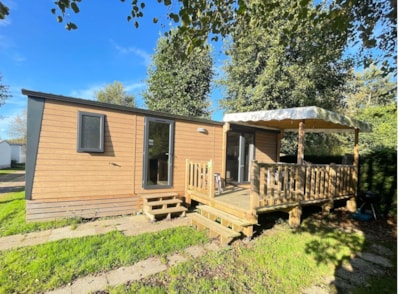 Mobile-home - PREMIUM - 2 bedrooms - TV - with covered terrace - dishwasher