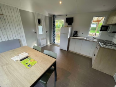 Mobile-Home - PRIVILEGE - 3 Bedrooms - TV - with semi-covered terrace