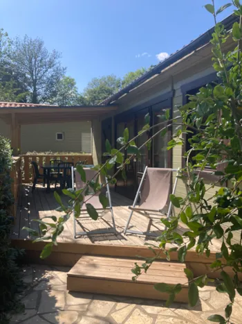 Mietunterkunft - Chalet Confort 3Ch (Clim + Tv + Plancha) - Camping Les Portes du Canigou