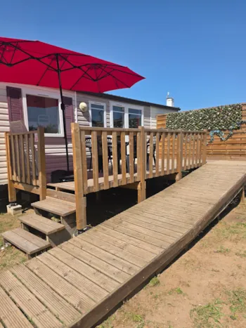 Mietunterkunft - Mobilheim Pem 2 Zimmer Klimaangle 26M² - Camping La Plage de L'Orb